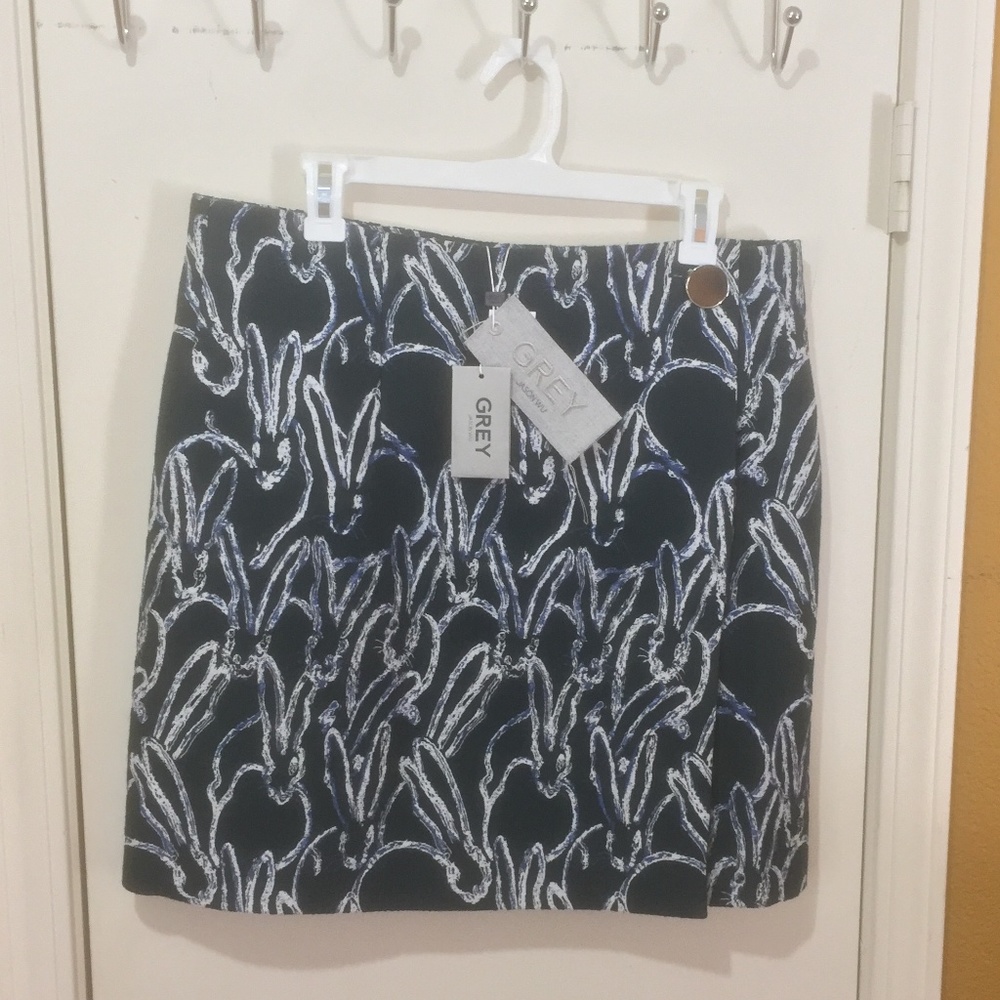 "GREY" by Jason Wu bunny rabbit forest skirt (NWD) New with minor defects